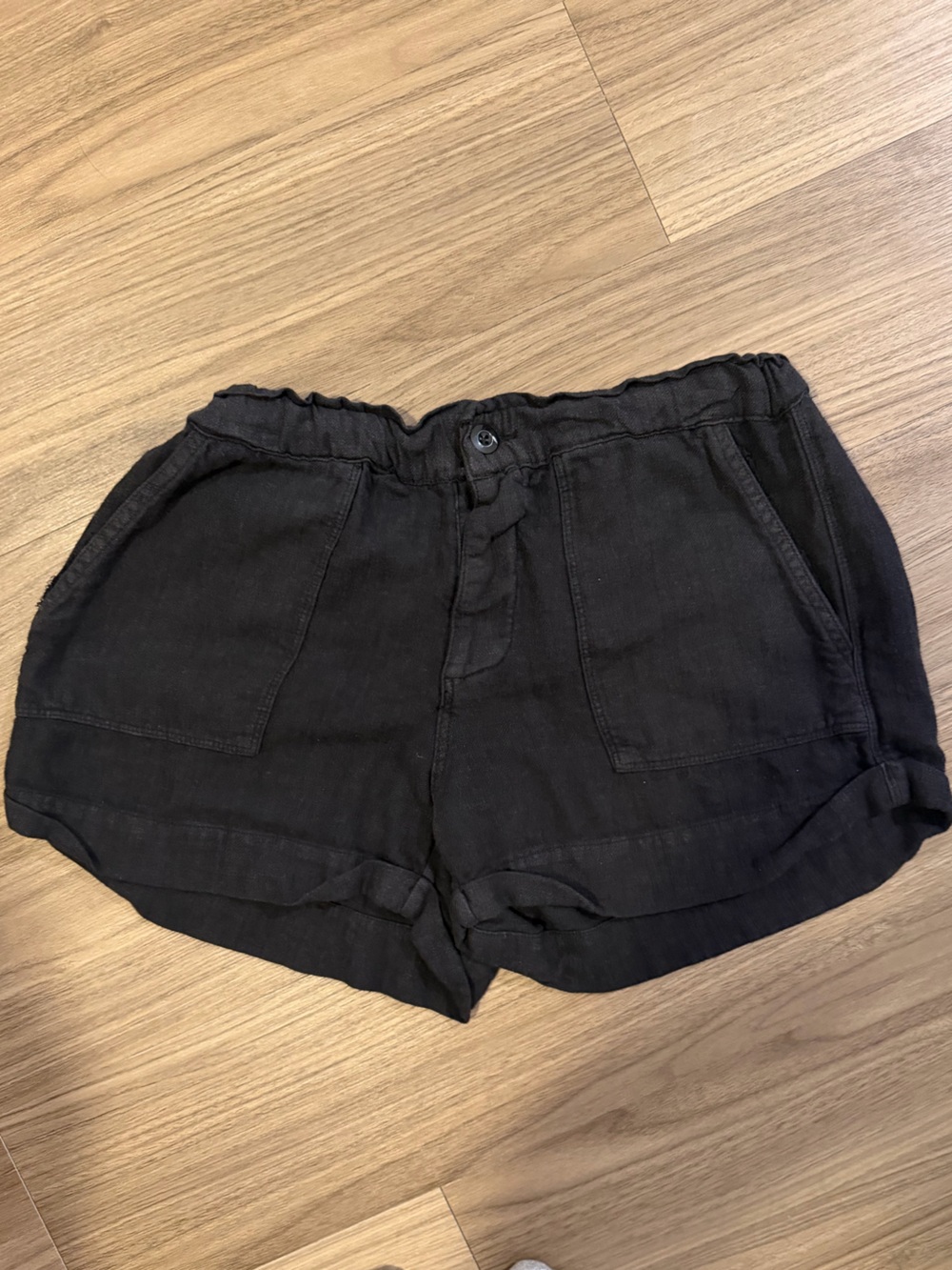 Blank NYC Black Elastic Waist Shorts